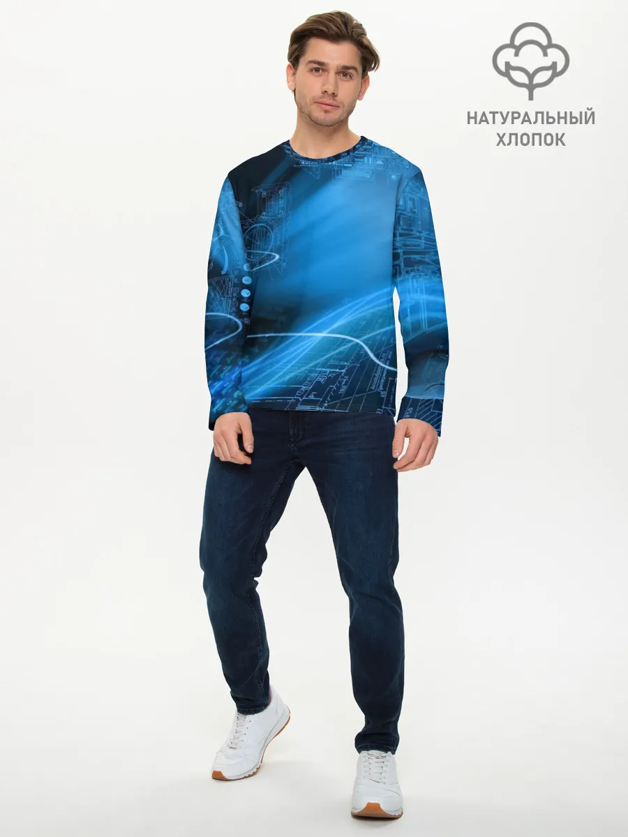 Мужской лонгслив базовый / Чертеж