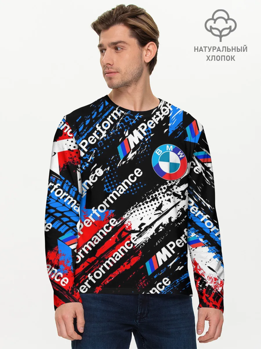 Мужской лонгслив базовый / BMW M PERFORMANCE / БМВ ГРАНЖ
