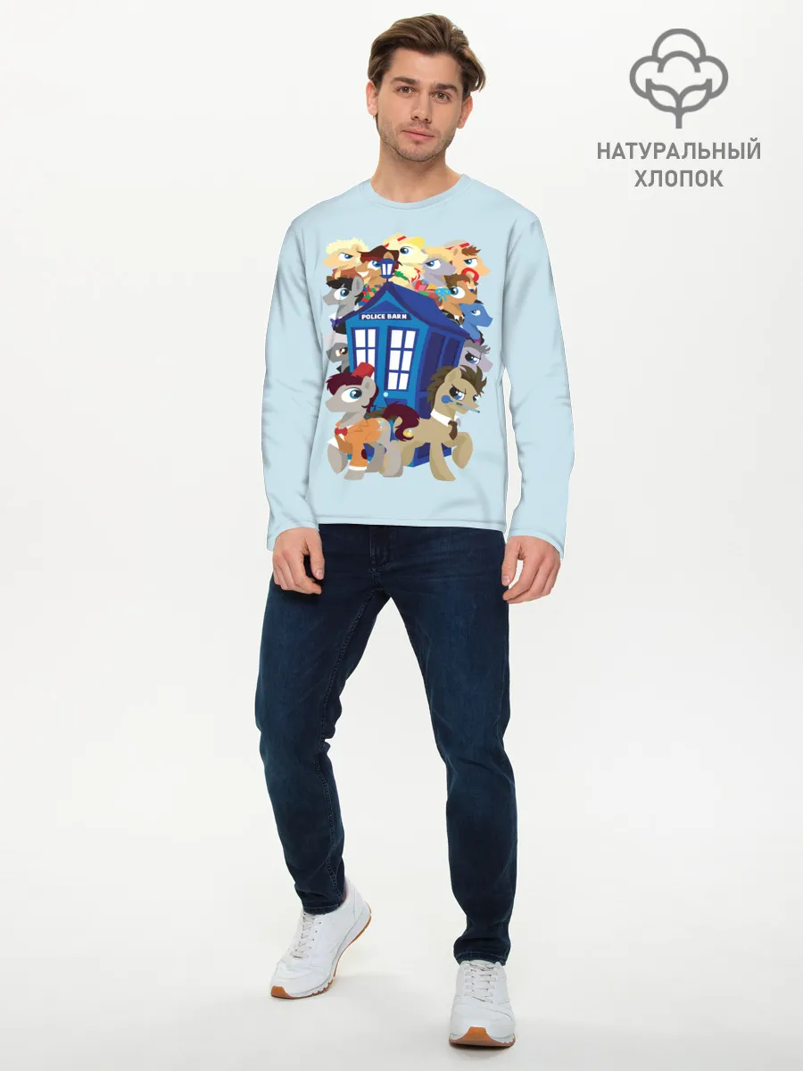 Мужской лонгслив базовый / My little pony x Doctor Who