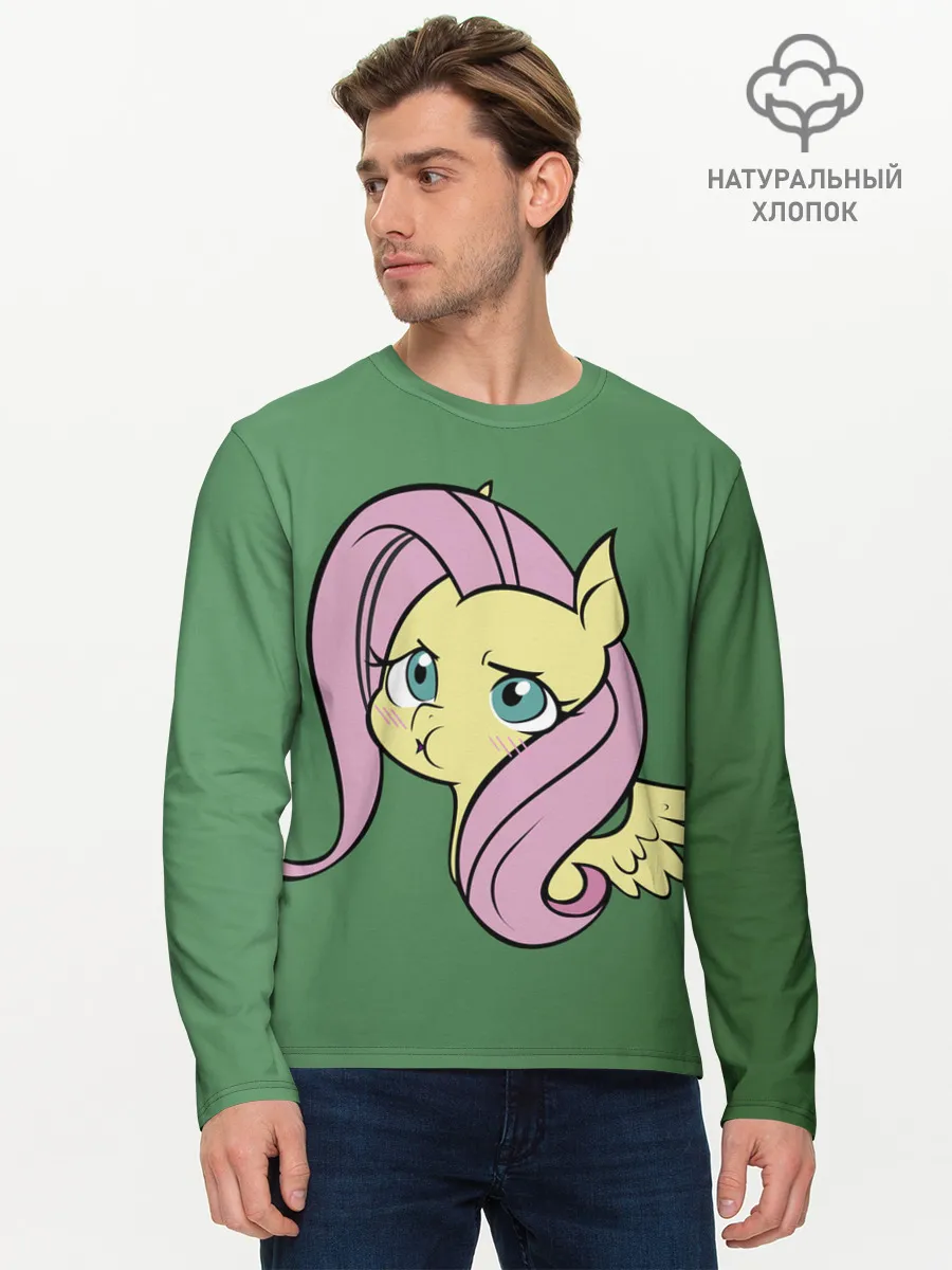 Мужской лонгслив базовый / Милая Флаттершайн