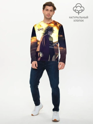 Мужской лонгслив базовый / Demon Slayer: Kimetsu no Yaiba