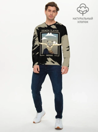 Мужской лонгслив базовый / DEMON SLAYER INOSUKE