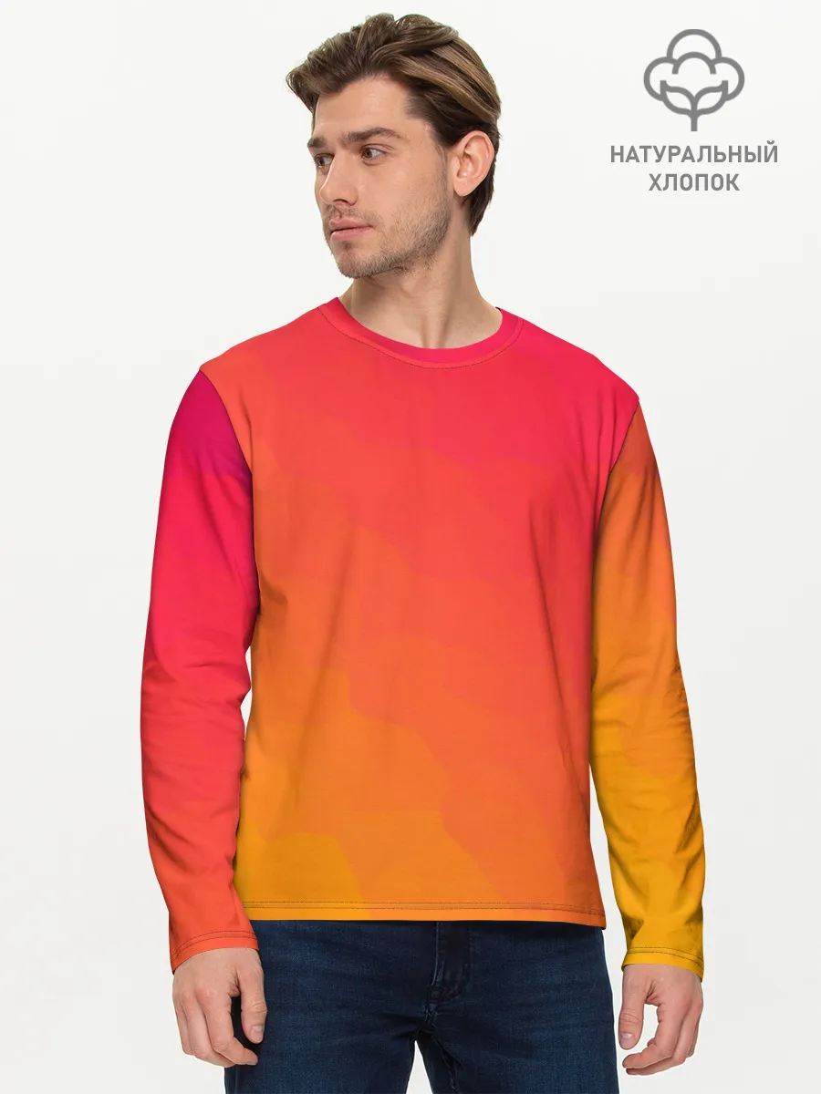 Мужской лонгслив базовый / Градиент