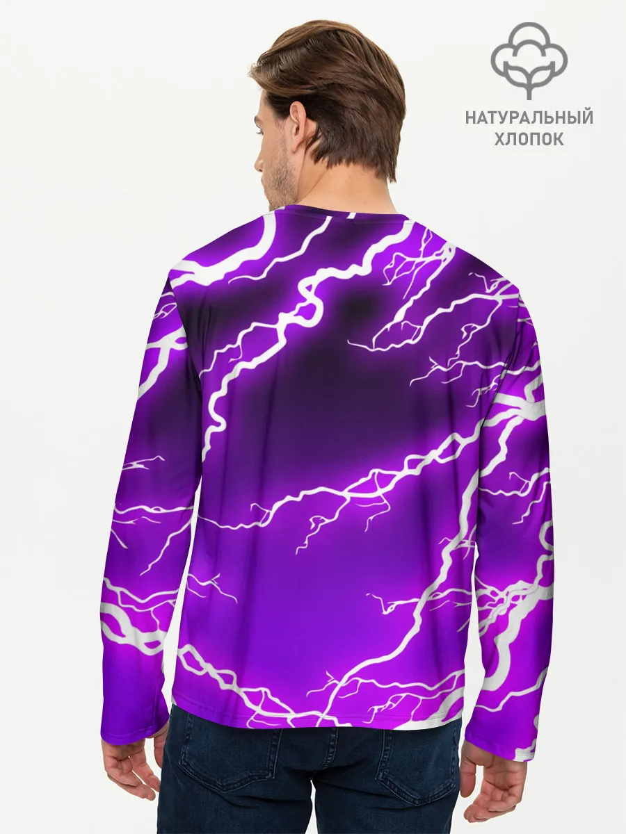 Мужской лонгслив базовый / DISCORD / ДИСКОРД / МОЛНИЯ