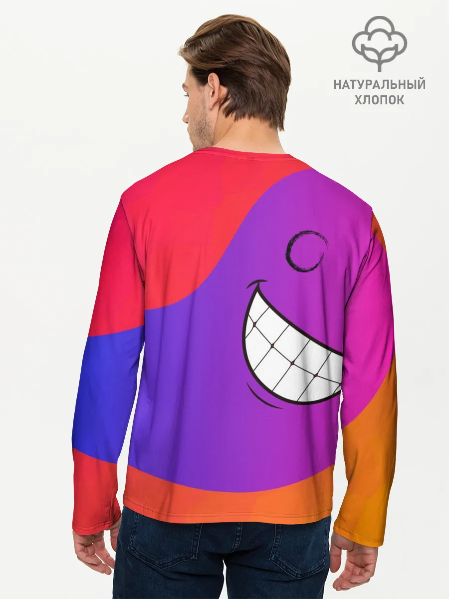 Мужской лонгслив базовый / Градиент призрак