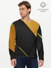 Мужской лонгслив базовый / 3D BLACK & GOLD