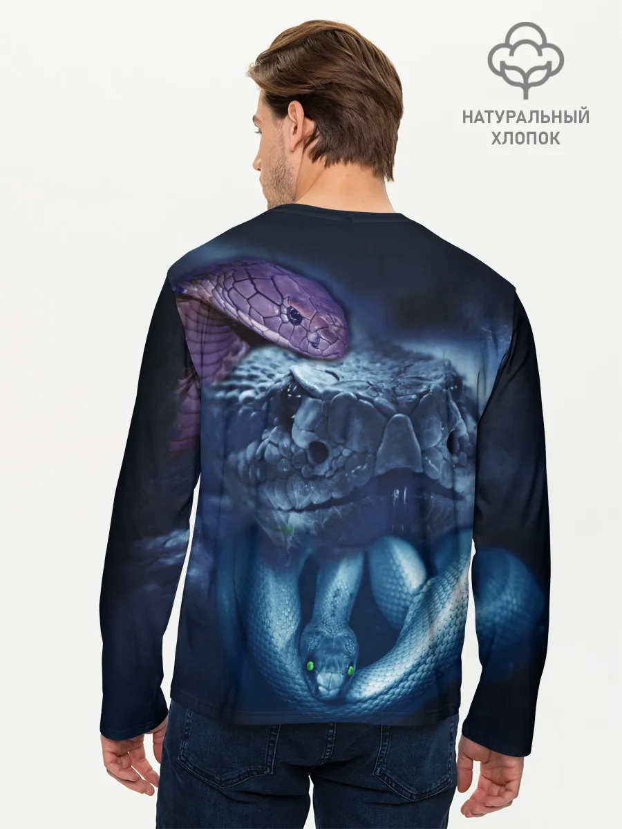 Мужской лонгслив базовый / Мифические змеи