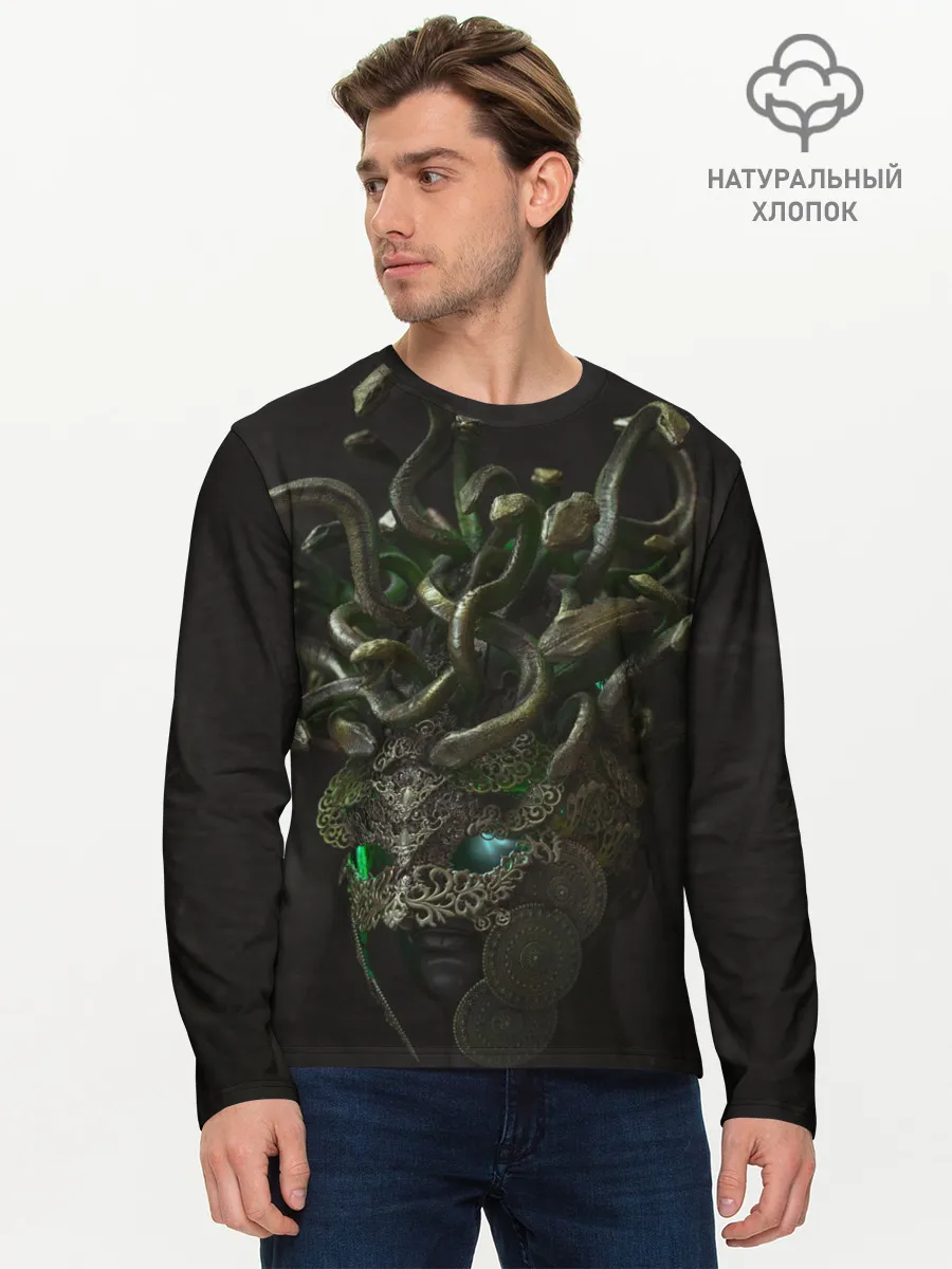 Мужской лонгслив базовый / Медуза Горгона | Эвриала