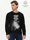 Мужской лонгслив базовый / Nnever stop trying