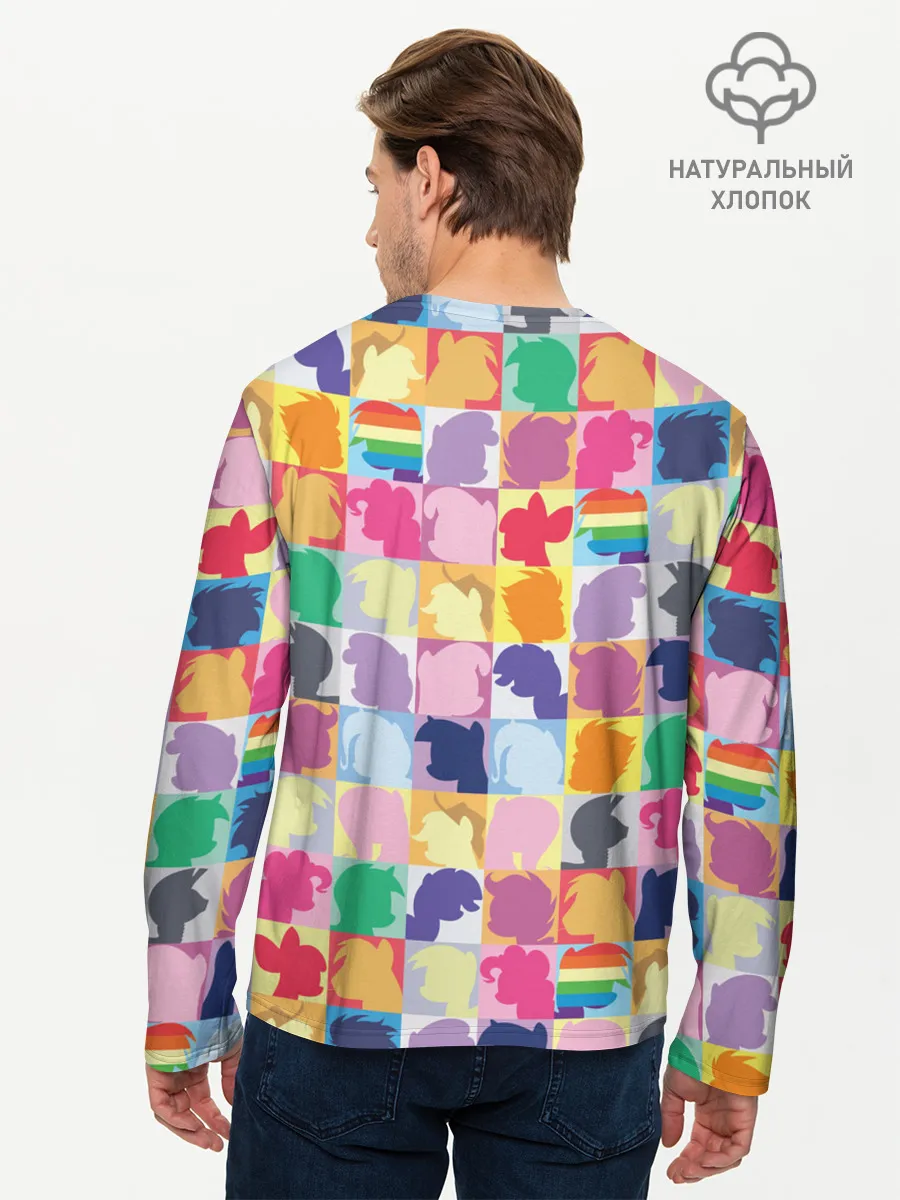 Мужской лонгслив базовый / Команда пони