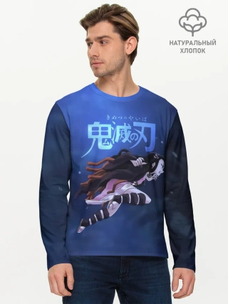 Мужской лонгслив базовый / Незуко Камадо Kimetsu no Yaiba