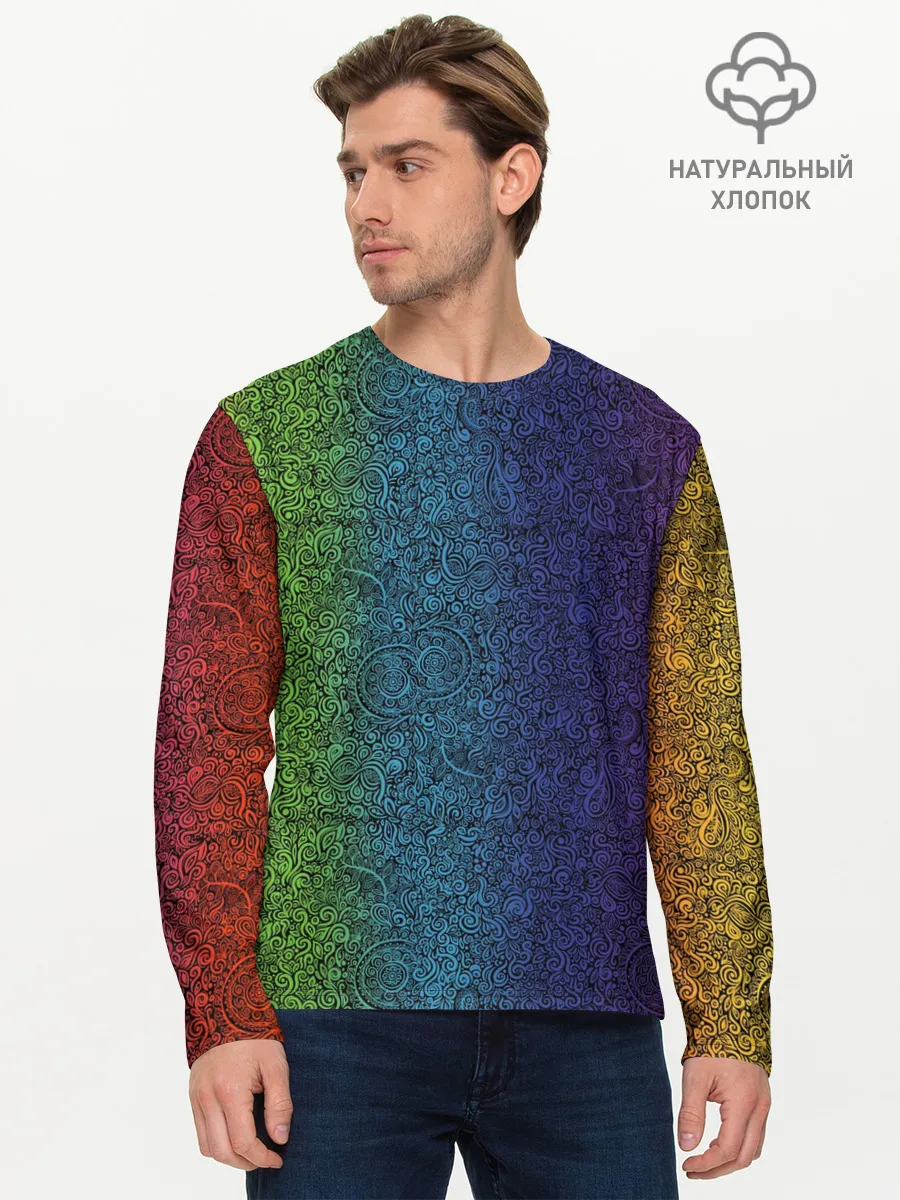 Мужской лонгслив базовый / Узор