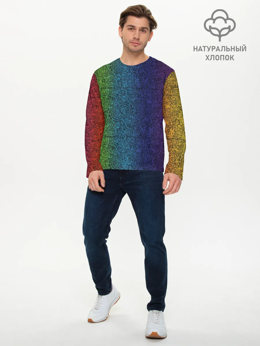 Мужской лонгслив базовый / Узор