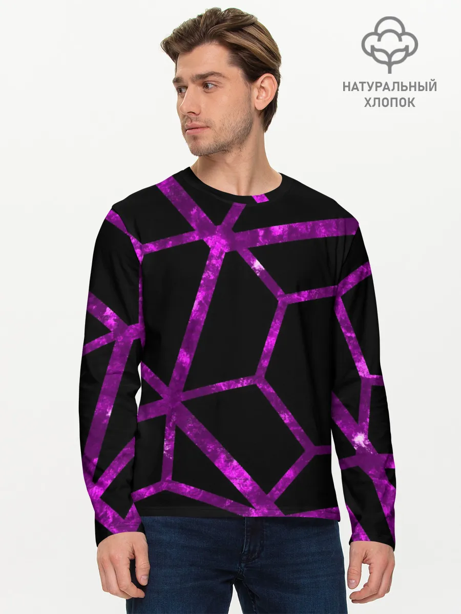 Мужской лонгслив базовый / Hexagon