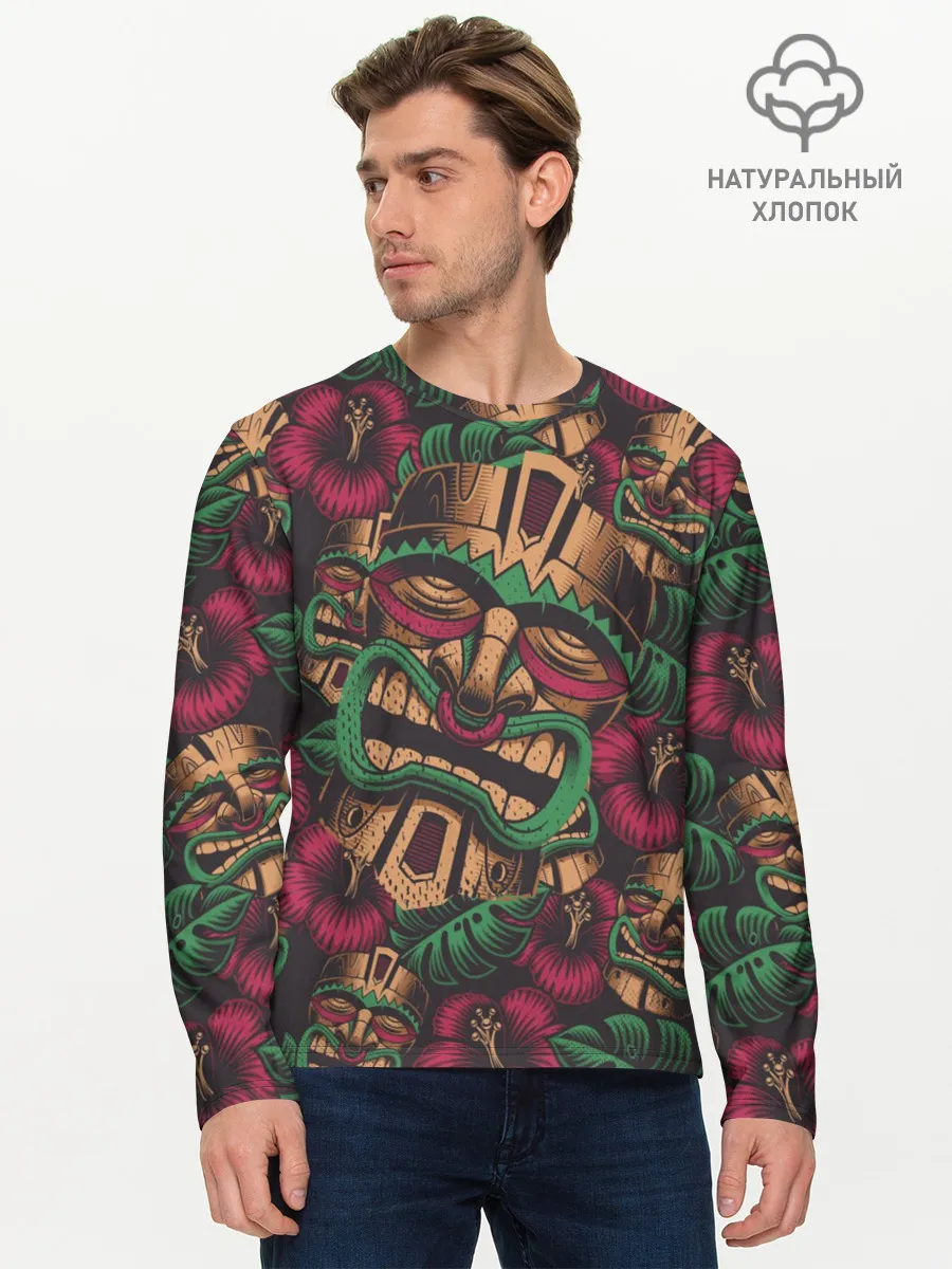 Мужской лонгслив базовый / Маска