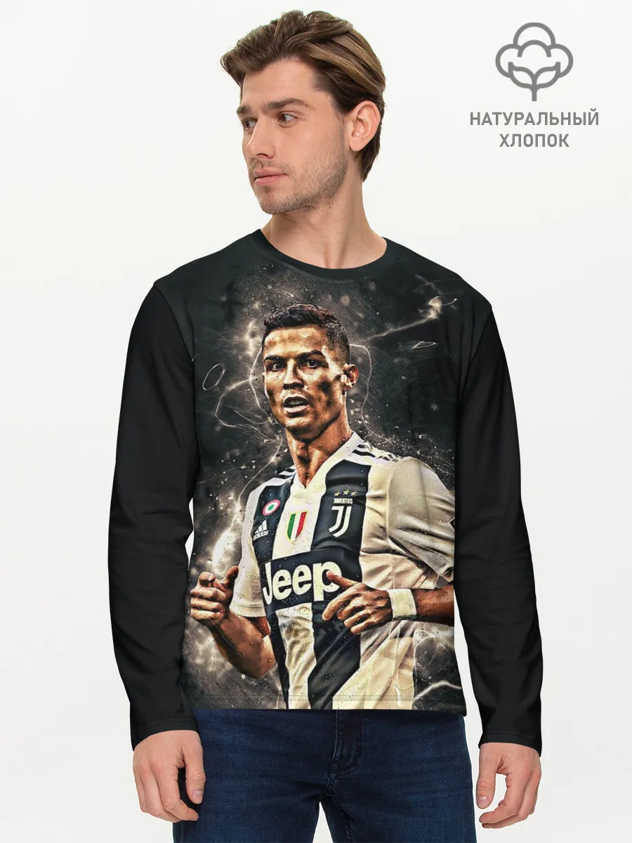 Мужской лонгслив базовый / Криштиану Роналду