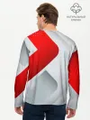 Мужской лонгслив базовый / 3D SPORT STYLE RED / WHITE
