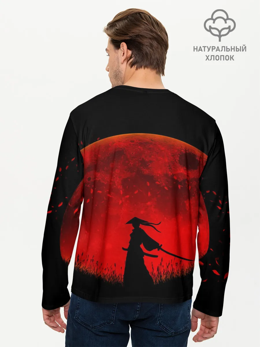 Мужской лонгслив базовый / Самурай 3D