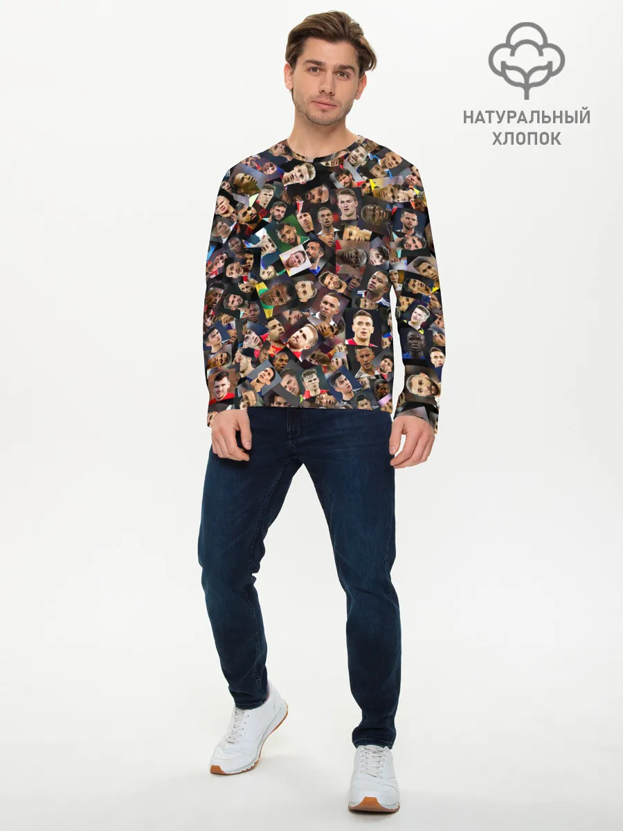 Мужской лонгслив базовый / Лучшие футболисты мира