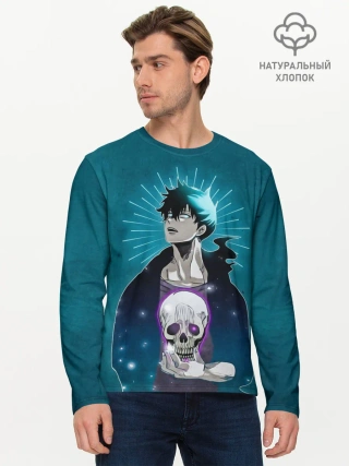 Мужской лонгслив базовый / Jin-Woo and skull
