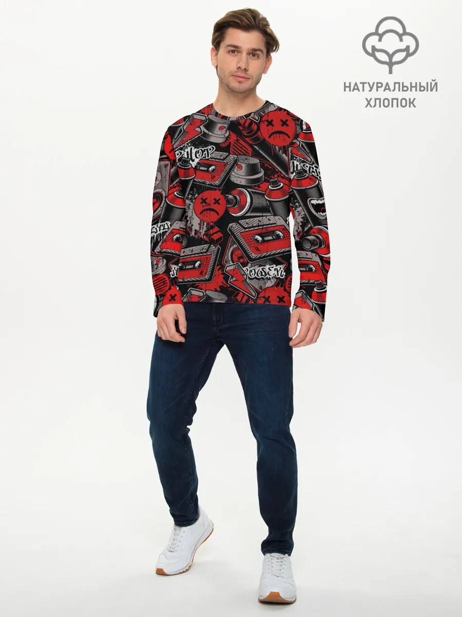 Мужской лонгслив базовый / Hip hop Urban style