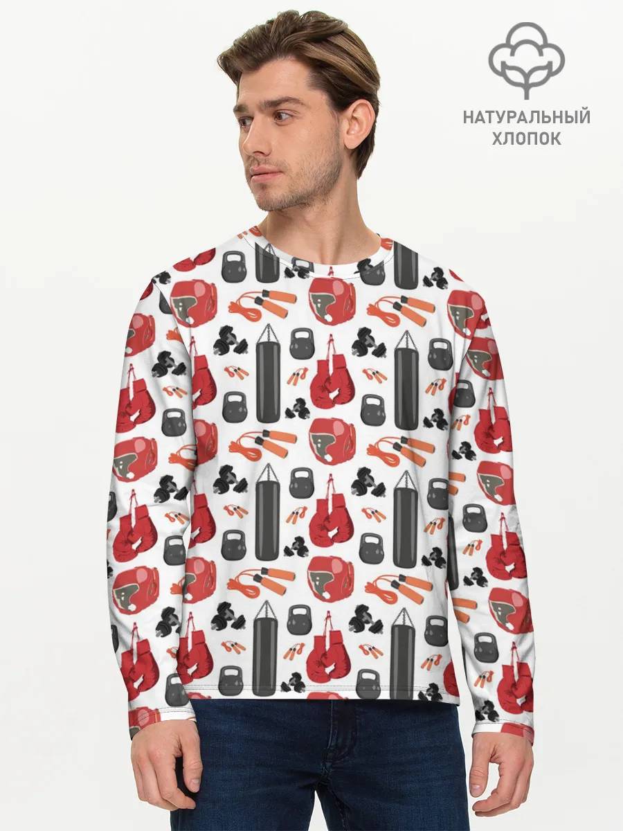 Мужской лонгслив базовый / Бокс