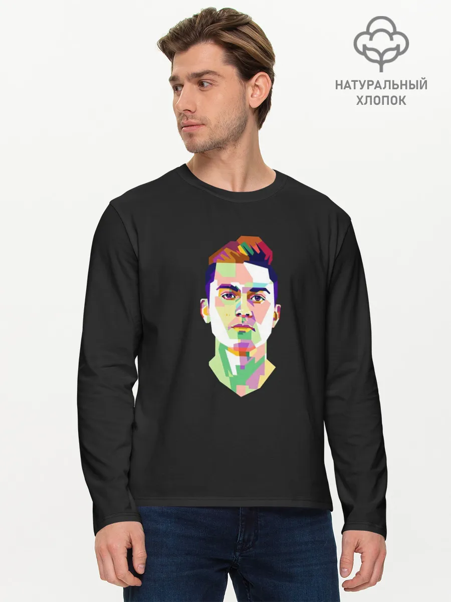 Мужской лонгслив базовый / Paulo Dybala Pop Art