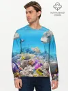 Мужской лонгслив базовый / Морской мир