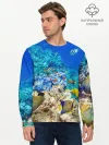 Мужской лонгслив базовый / Морской мир