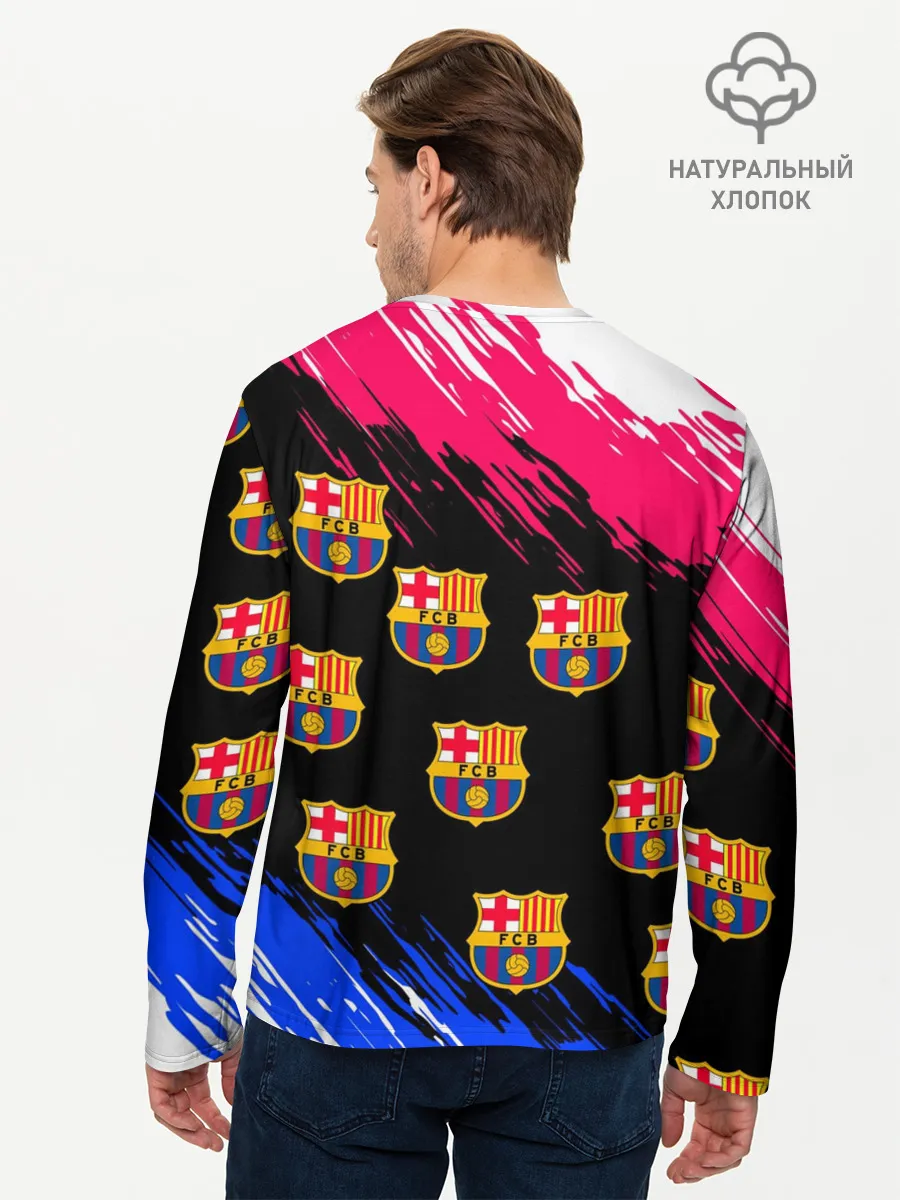 Мужской лонгслив базовый / ЛИОНЕЛЬ МЕССИ / БАРСЕЛОНА