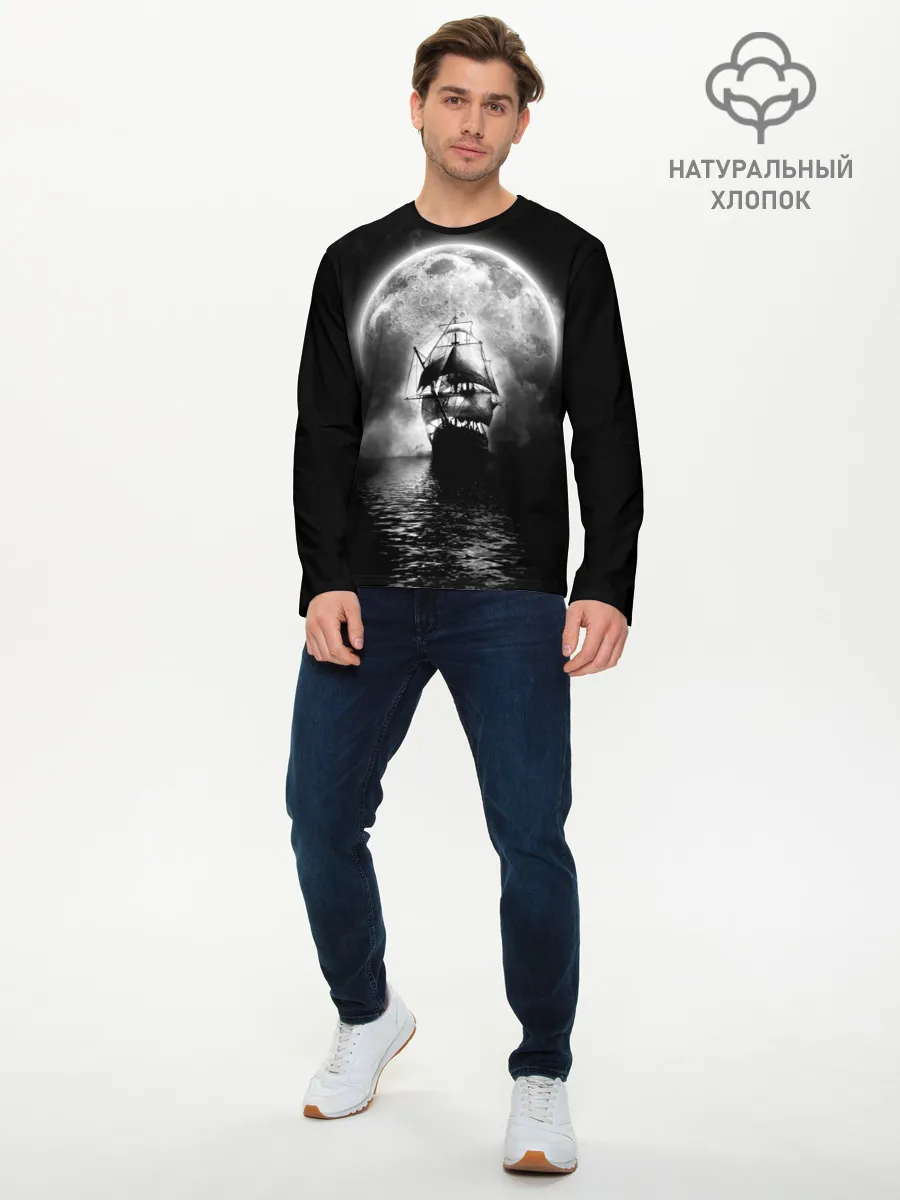 Мужской лонгслив базовый / Летучий голландец