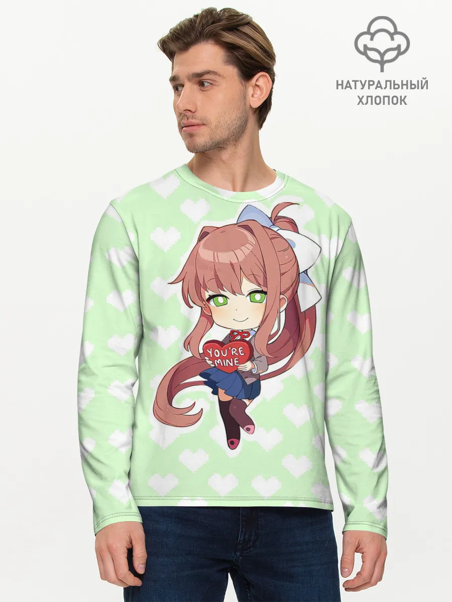 Мужской лонгслив базовый / Chibi Monika