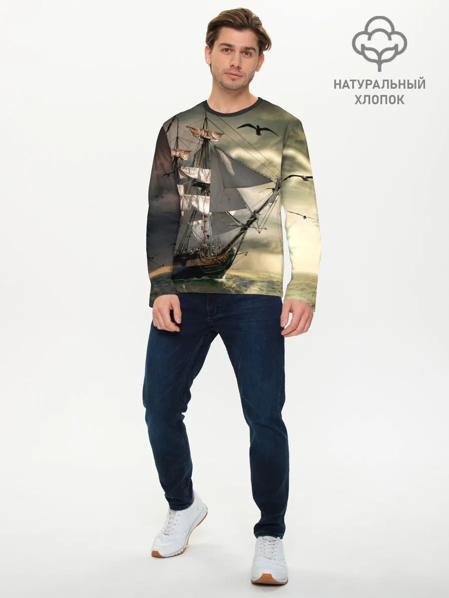 Мужской лонгслив базовый / Парусник