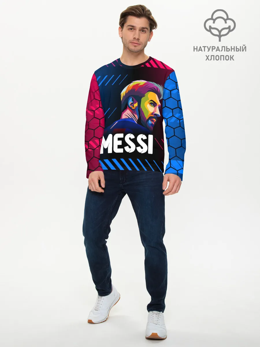 Мужской лонгслив базовый / ЛИОНЕЛЬ МЕССИ / BARCELONA