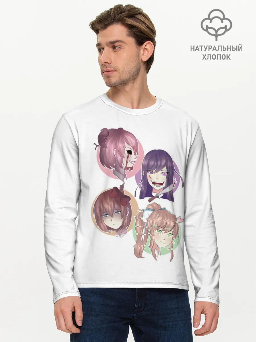 Мужской лонгслив базовый / Doki Doki Literature Club