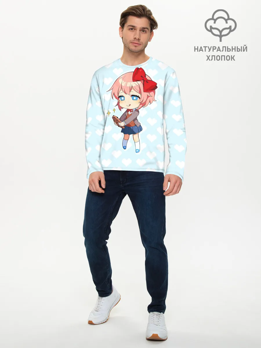 Мужской лонгслив базовый / Chibi Sayori