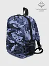 Рюкзак детский / Синий камуфляж в клетку