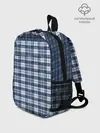 Рюкзак детский / Синий узор в клетку