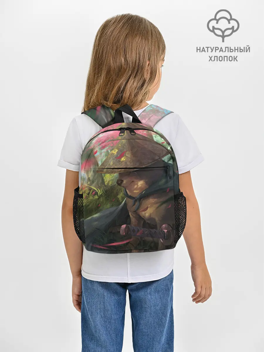 Рюкзак детский / Собака Самурай плачет мем