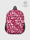 Рюкзак детский / Бело-красный цветочный