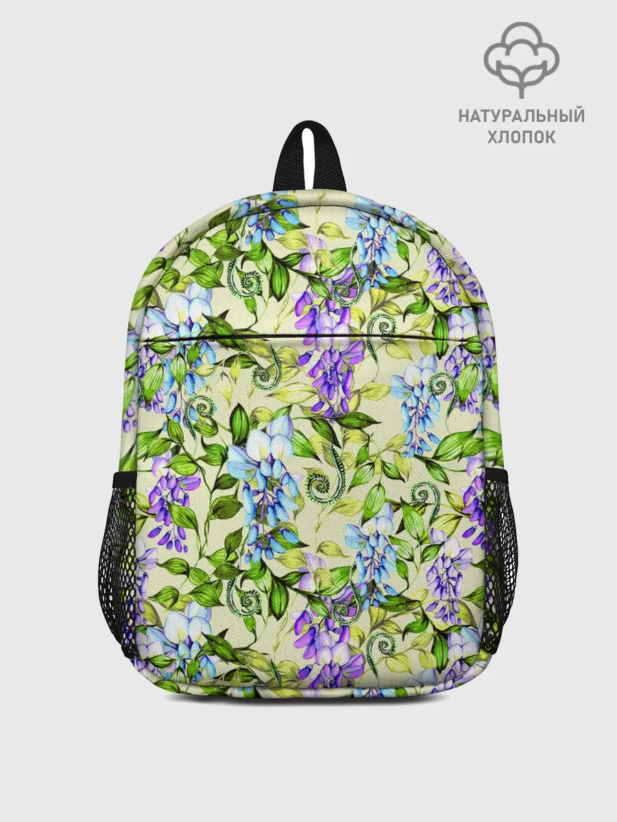 Рюкзак детский / Глициния на бежевом фоне