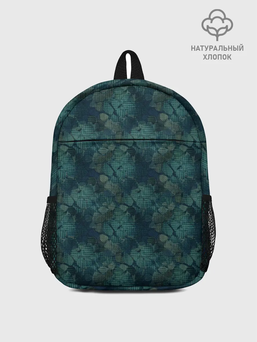 Рюкзак детский / Синий абстрактный узор