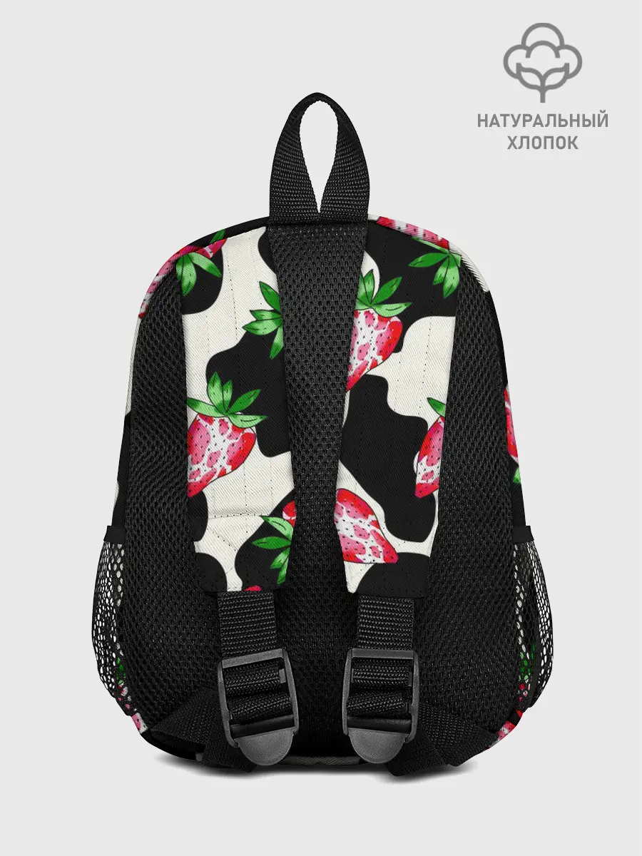 Рюкзак детский / Клубника на коровьей шкуре