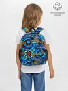Рюкзак детский / Желто-синий абстрактный узор