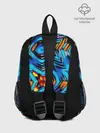 Рюкзак детский / Желто-синий абстрактный узор