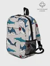 Рюкзак детский / Кровожадные акулы паттерн