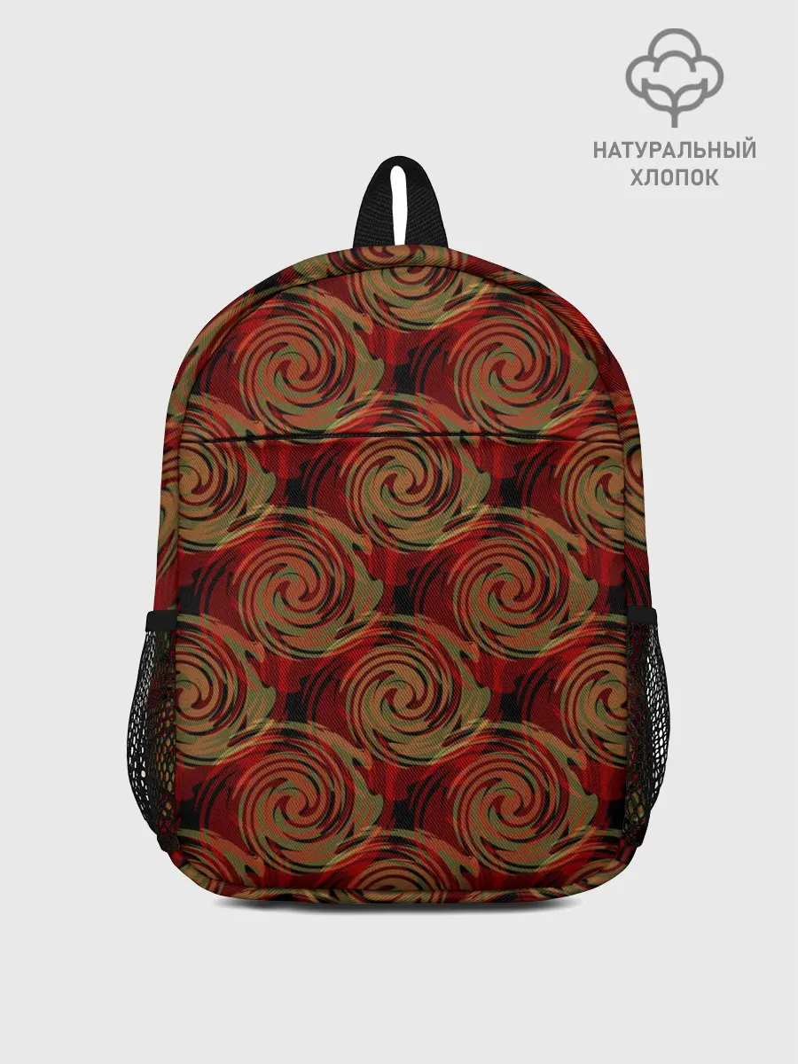 Рюкзак детский / Красно-оливковый ретро