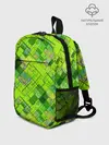 Рюкзак детский / Ярко-зеленый абстрактный узор