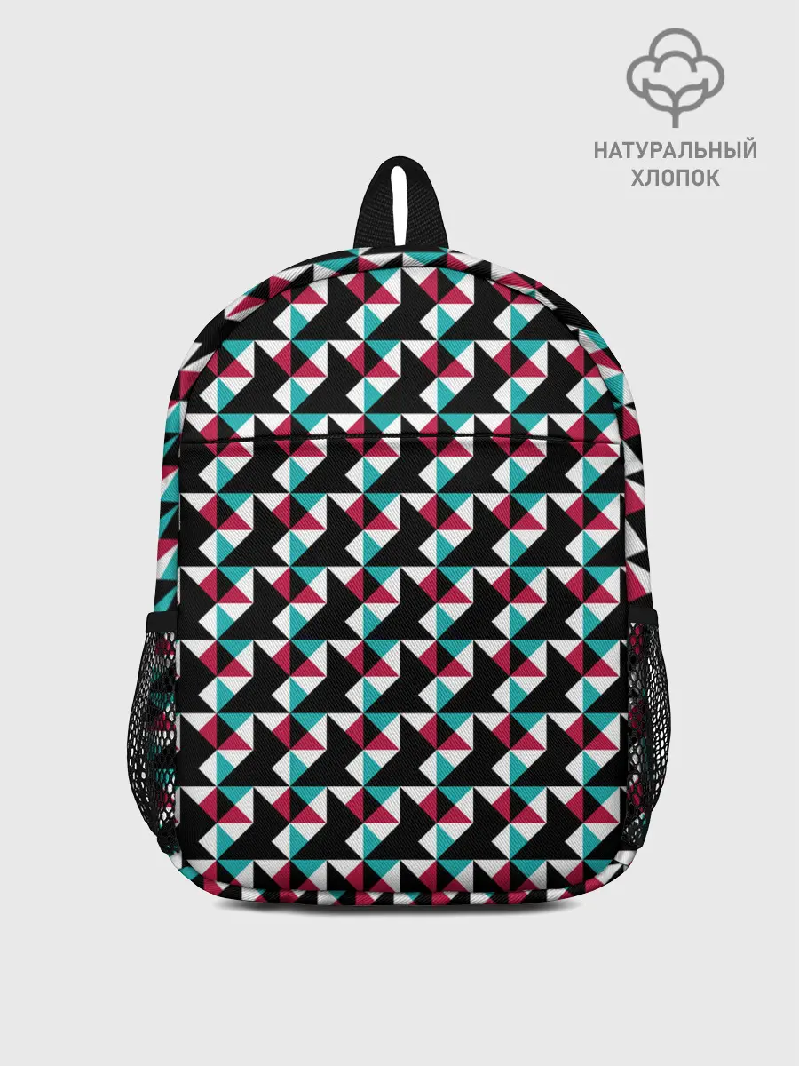 Рюкзак детский / Красно-черный абстрактный узор