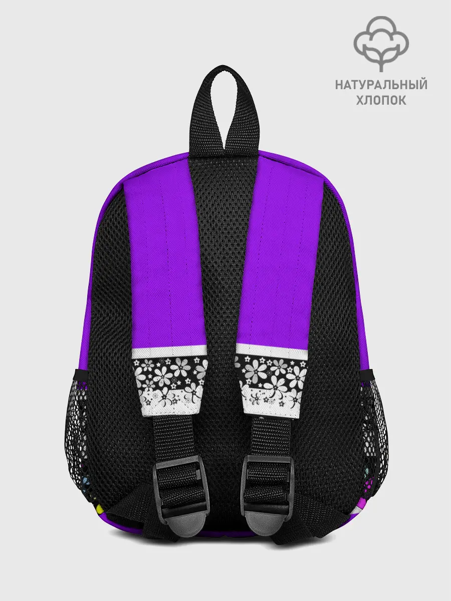 Рюкзак детский / Яркий фиолетовый цветочный